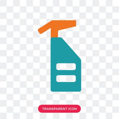 Saydam arka plan üzerinde sprey logo izole sprey vektör simgesi