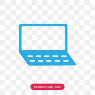 Saydam arka plan üzerinde Laptop lo izole dizüstü vektör simgesi
