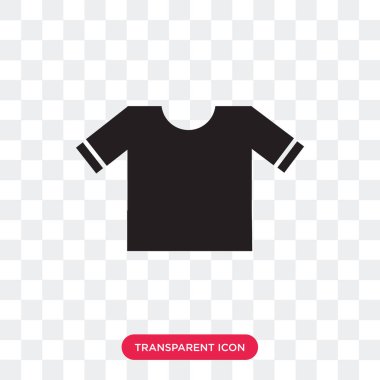 Saydam arka plan üzerinde T gömlek izole T gömlek vektör simgesi 