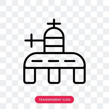 Saydam arka plan üzerinde Lander lo izole lander vektör simgesi