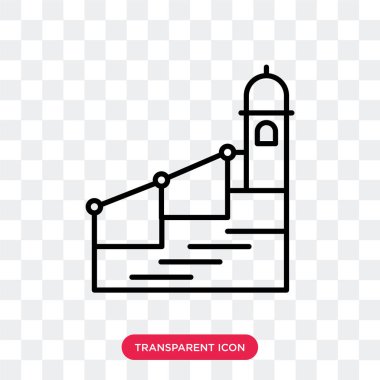 Saydam arka plan üzerinde İslam sanatı seven logo tasarımı izole İslam sanatı seven vektör simgesi