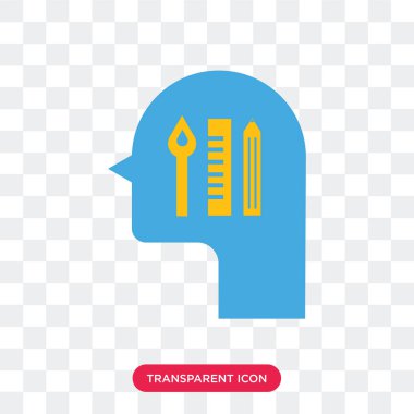 Saydam arka plan üzerinde Creat izole yaratıcılık vektör simgesi