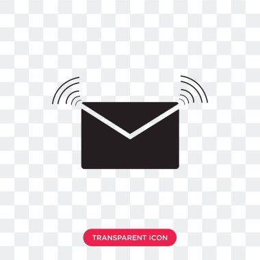 Saydam arka plan üzerinde posta logosu d izole posta vektör simgesi