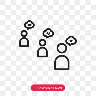 Saydam arka plan üzerinde Custome izole müşteri vektör simgesi