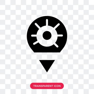 Saydam arka plan üzerinde banın izole yer tutucu vektör simgesi