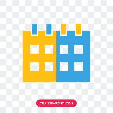 Saydam arka plan üzerinde Calenda izole takvim vektör simgesi