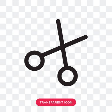 Saydam arka plan üzerinde kesim logo des izole kesme vektör simgesi