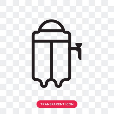 Saydam arka plan üzerinde semaver izole semaver vektör simgesi 