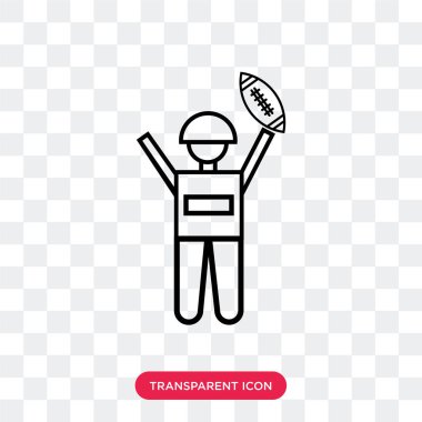 Top vektör simge Isola ile çalışan Amerikan futbolu oyuncusu