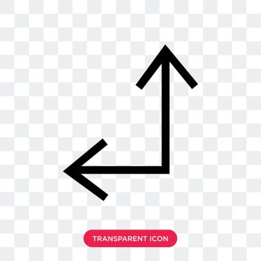 Saydam arka plan üzerinde D izole çapraz ok vektör simgesi