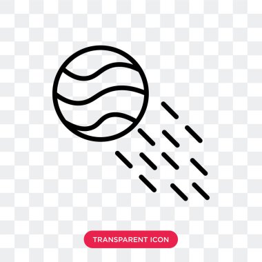 Saydam arka plan üzerinde Asteroi izole asteroit vektör simgesi