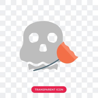 Saydam arka plan üzerinde kafatası logo izole kafatası vektör simgesi