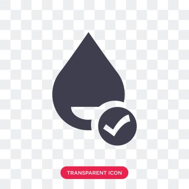 Saydam arka plan üzerinde kan logo izole kan vektör simgesi