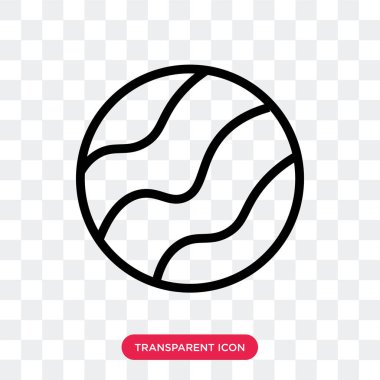 Saydam arka plan üzerinde gezegen lo izole gezegen vektör simgesi