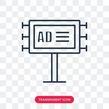 Saydam arka plan üzerinde Billboard logo tasarımı izole billboard vektör simgesi