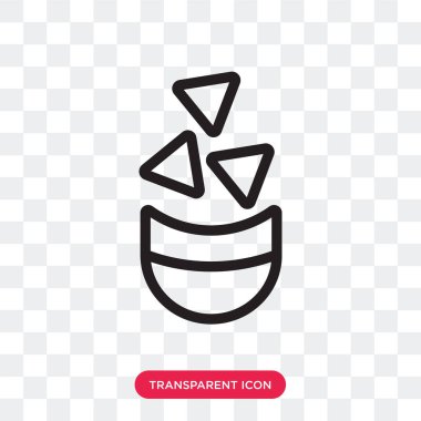 Saydam arka plan üzerinde Nachos lo izole Nacho vektör simgesi