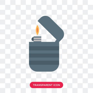 Saydam arka plan üzerinde çakmak izole hafif vektör simgesi 