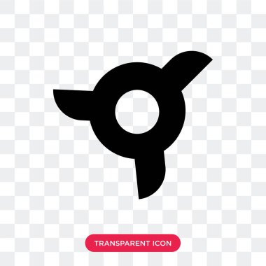 Saydam arka plan üzerinde uskur izole pervane vektör simgesi