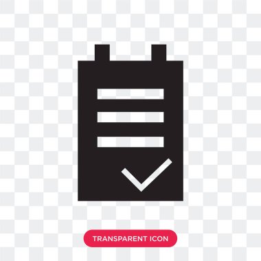 Saydam arka plan üzerinde görev logosu d izole görev vektör simgesi