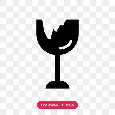 Saydam arka plan üzerinde Fragile izole kırılgan vektör simgesi 