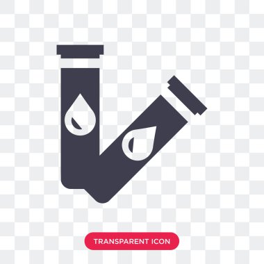 Saydam arka plan üzerinde Test izole test tüpleri vektör simgesi 