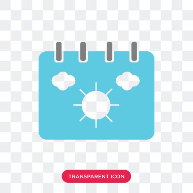Saydam arka plan üzerinde Calenda izole takvim vektör simgesi