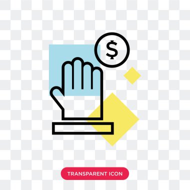 Saydam arka plan üzerinde sikke logosu d izole sikke vektör simgesi