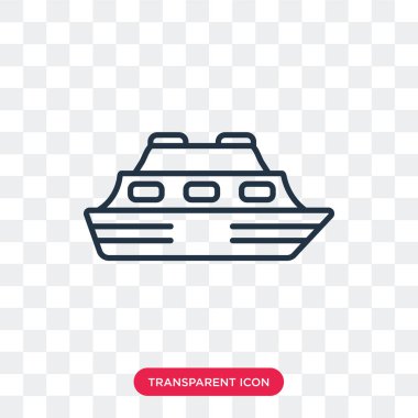 Saydam arka plan üzerinde Cruise logo tasarımı izole vektör simge cruise