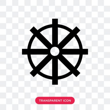 Saydam arka plan üzerinde dümen lo izole dümen vektör simgesi