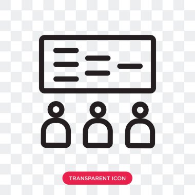 Saydam arka plan üzerinde ön izole sunu vektör simgesi