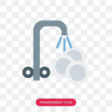 Saydam arka plan üzerinde Wa izole plaka vektör simge yıkama