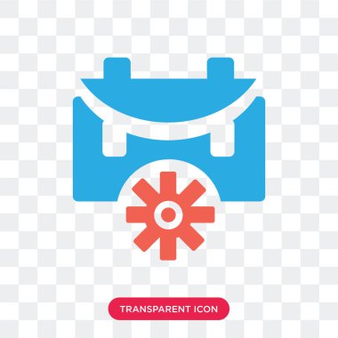 Evrak Çantası'nı vektör simge şeffaf arka plan üzerinde Briefc izole