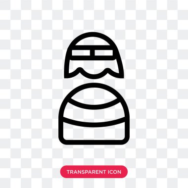 Saydam arka plan üzerinde rahip lo izole rahip vektör simgesi