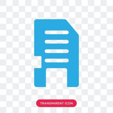 Saydam arka plan üzerinde faturası izole hafıza kartı vektör simgesine