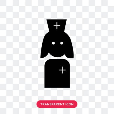 saydam arka plan üzerinde fe izole kadın doktor vektör simgesi