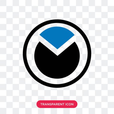 Saydam arka plan üzerinde pasta ch izole pasta grafiği vektör simgesi