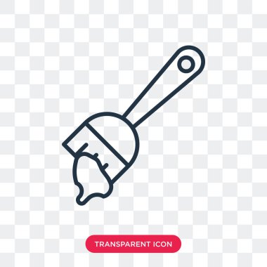 Saydam arka plan üzerinde boya fırça logo tasarımı izole boya fırça vektör simgesi