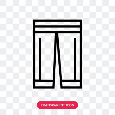 Saydam arka plan üzerinde P izole pratik pantolon vektör simgesi