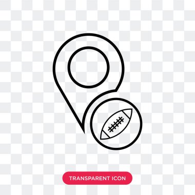 Amerikan futbol yer tutucu vektör simgesi üzerinde transparen izole