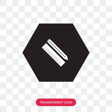 Saydam arka plan üzerinde izole okul malzeme vektör simgesi, 