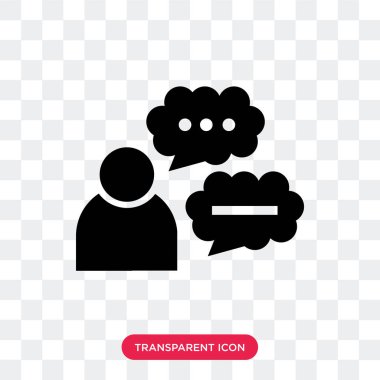 Saydam arka plan üzerinde sohbet logo d izole sohbet vektör simgesi