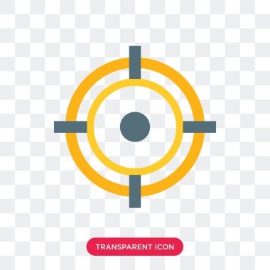 Saydam arka plan üzerinde amaç logo des izole amaç vektör simgesi