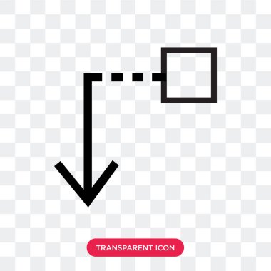 Saydam arka plan üzerinde sürükle d izole vektör simgesi aşağı sürükleyin