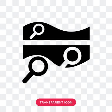 Şeffaf arka plan, harita logo des izole vektör simge göster