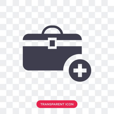 Saydam arka plan üzerinde Fi izole ilk yardım kiti vektör simgesi