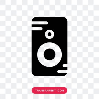 Saydam arka plan üzerinde hoparlör izole hoparlörler vektör simgesi