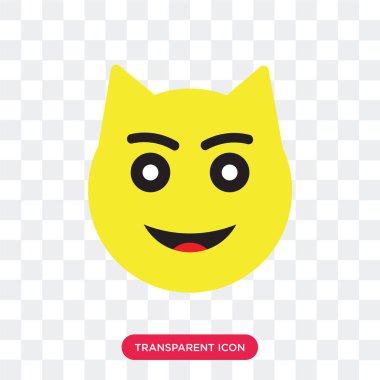 Saydam arka plan üzerinde kedi logo des izole kedi vektör simgesi