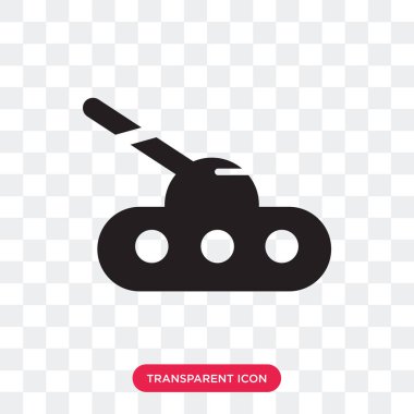 Saydam arka plan üzerinde Tank logosu d izole tank vektör simgesi
