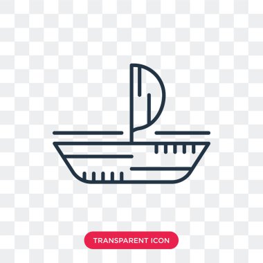 Saydam arka plan üzerinde Yelkenli logo tasarımı izole Yelkenli vektör simgesi