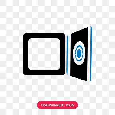 Saydam arka plan üzerinde kasa izole kasa vektör simgesi 